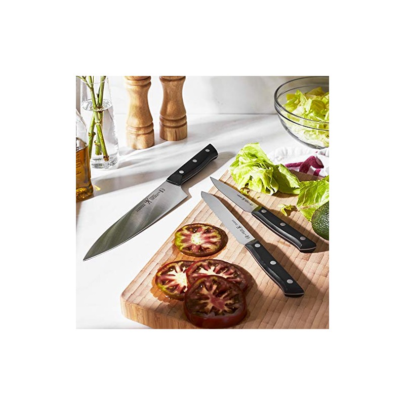 HENCKELS Dynamic Razor-Sharp 3-pc Kitchen Knife Set, Chef Knife, Paring