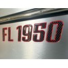 Boat Registration Stickers - Domed Carbon Fiber Numbers with Red