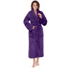 PAVILIA Purple Women Robe Fleece Plush Soft, Fluffy Fuzzy Cozy