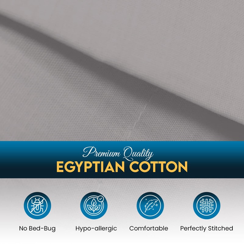 Sunshine Comforts Egyptian Cotton Flat Sheets Breathable, Anti Wrinkle, Shrink