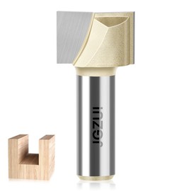 1/2inch Shank Router Bits, 1" Diameter, Carbide Tipped Cleaning Bottom Bit for Surface Planning, Industrial Grade Cutting Tools for Woodworking (1/2inch Shank, 1" Diameter)