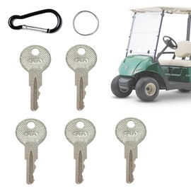 FCOUIID Golf Cart Key Replacement Ignition Keys for EZGO(1982-Up) Gas and Electric Golf Cart, Code 1919, with Keychain(5 pcs)