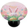 cfpolar Round Fitted Tablecloth, Easter Eggs Cute Bunny Elastic Edge