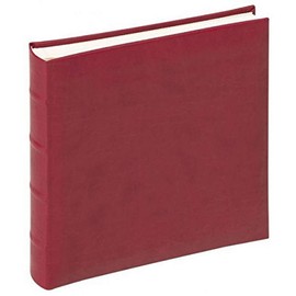Walther design FA-371-R Classic artificial leather book bound album with ridged spine, 10.2 x 9.8 inch (26 x 25 cm), 60 white pages, red