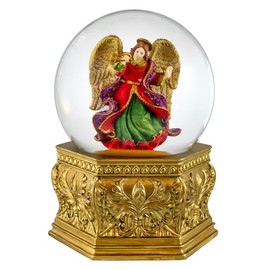 Golden Opulence Angel Water Globe by The San Francisco Music Box