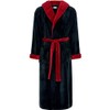 Alexander Del Rossa Mens Robe, Plush Fleece Hooded Bathrobe Men,