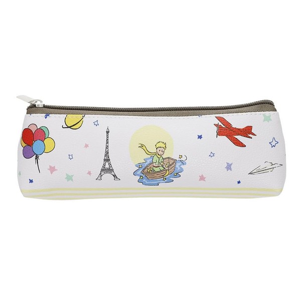 KIUB The Little Prince School Pencil Case, Yellow Stripes Characters