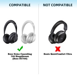 MusiDianTang Replacement Ear Cushions for Bose 700 (NC700) Wireless Headphones with Softer Protein Leather and High-Density Noise-Canceling Foam Ear Cushions (Grey)