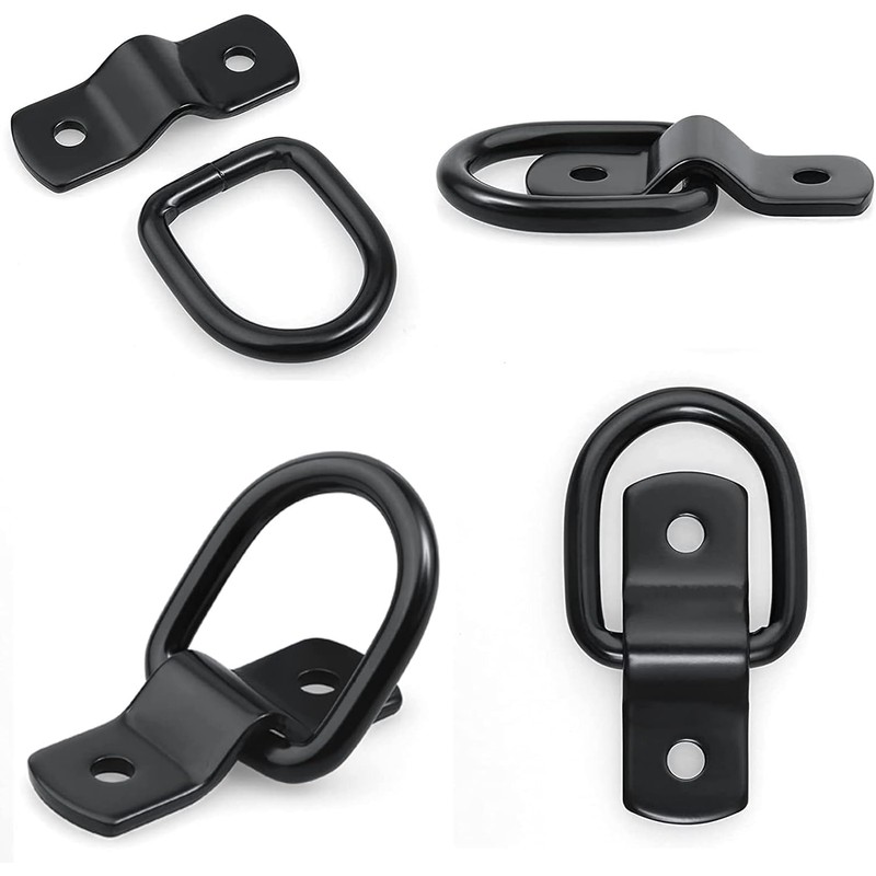10PACK D Rings Tie Down Anchors Hooks,1/4" Heavy Duty Trailer