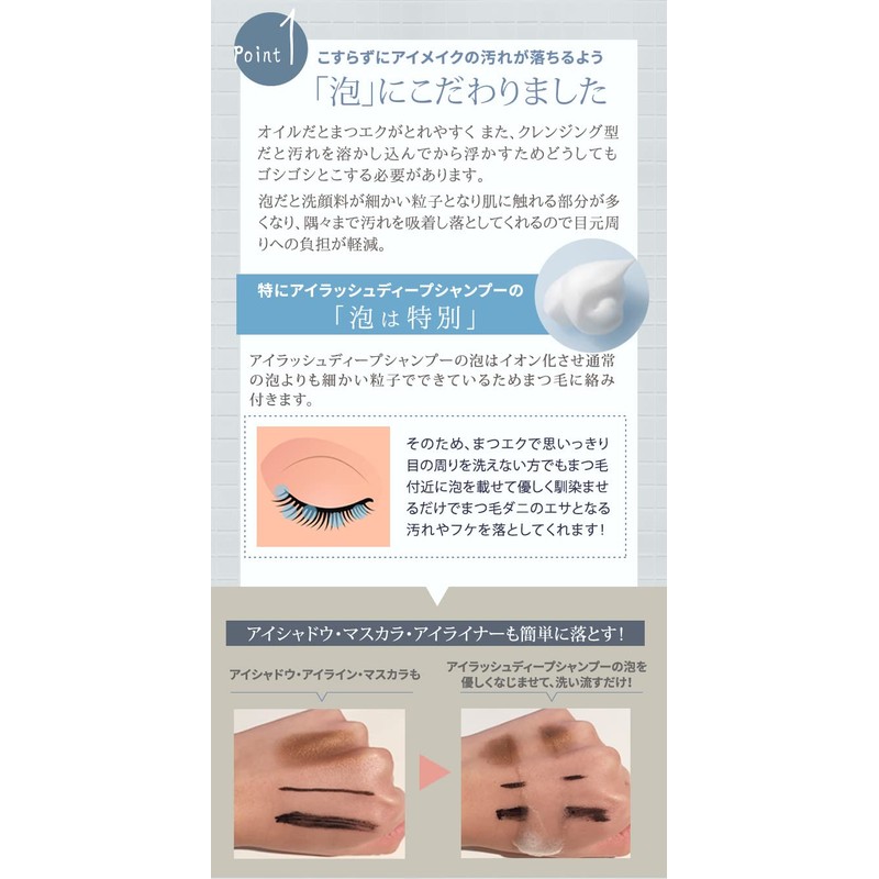 【Eye Pollen and Eyelash Mite Countermeasure】TV-Featured Eye Shampoo Foam Eyelash