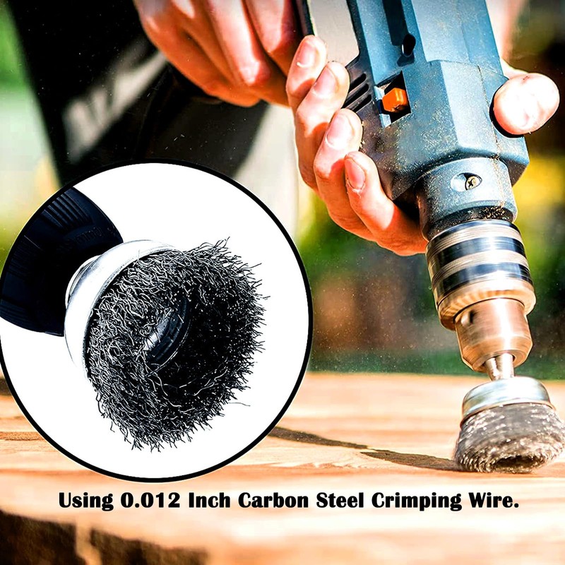 Docache 7-Piece Wire Brush Drill Set, Wire Brushes, Cordless Screwdriver,