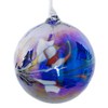 Large Blue Handmade Recycled Glass Friendship Ornamental Globe Ball Bauble