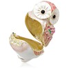PIEARTH EX447-1 Jewelry Box, Large, Owl Pink, Zinc