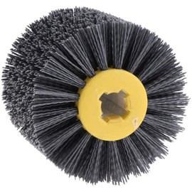 POFET 120 x 100mm Abrasive Wire Drawing Wheel Burnishing Brush for Wood Furniture Polishing - as described, 180 Grit