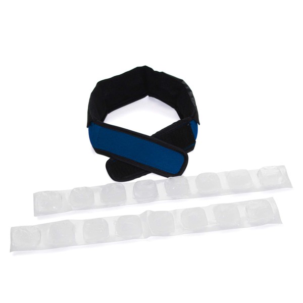 FlexiFreeze Cooling Collar - Neck Cooling Ice Wrap for People, Navy Blue