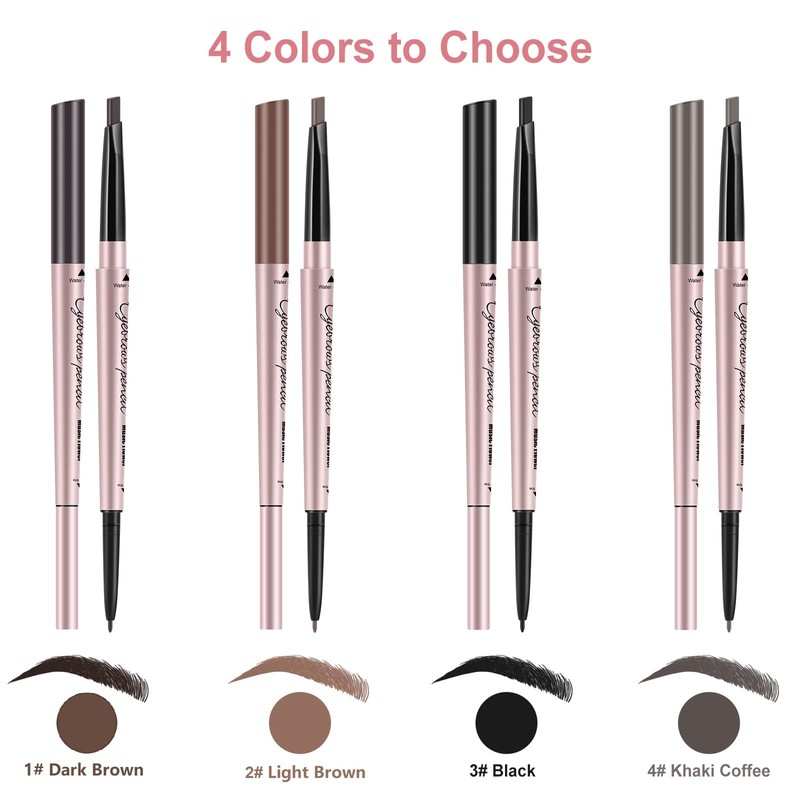 TurritopsisD Eyebrow Pencil, Brow Pen Dual-ends Thick & Fine Tip