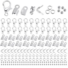 ALEXCRAFT 1150 Pcs Silver Jewelry Making Kit Accessories Set Lobster Clasps Crimp Beads Jump Rings Bracelet Clasps and Closures for Necklaces Bracelets Jewelry DIY