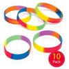 Baker Ross AG758 Regenbogenfarbene Gummibänder, 10 Stück, Party-Mitbringsel, Partytüten-Füllung, Geschenke