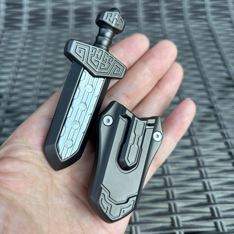 EDC Swords Mechanical Magnetic Push Slider Metal Toys Decompression Fidget