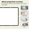 72 Inch Projector Screens Portable Fast Fold High-Density White Less