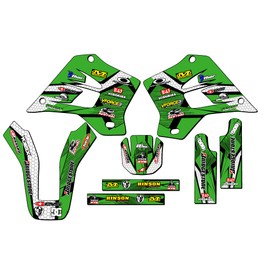1995-2008 KDX 220 Podium Green Senge Graphics Base Kit Compatible with Kawasaki