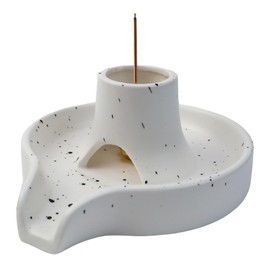 NCTNCX Ceramic Incense Holder, Incense Cone Holder, Sage Holder, 3-in-1 Incense Bowl, for Any Incense, Palo Santo, White Sage (1)