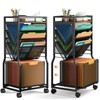 8 Tier Rolling File Cart with Hanging File Folder Organizer,