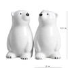 Bicuzat Ceramic Polar Bears Pattern Salt & Pepper Shakers Set,