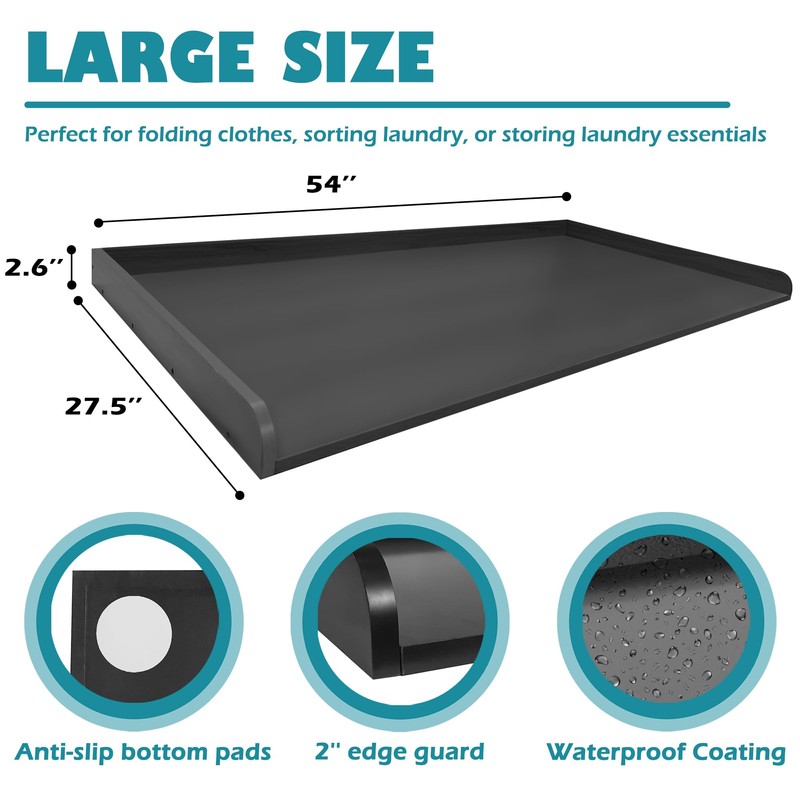 Royxen Laundry Countertop Solid Wood, Countertop for All Front-loaded Washing