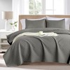 FLYMME Dark Grey King Quilt Bedspreads, 3 Pieces Lightweight Bedding