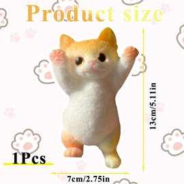 YTPAFK Taba Squishy Cat, Squishy Cat, Cat Squishy, Super Soft Squeeze Fidget Toys, Soft Squishy Toy, Cat Stress Relief Toys, Fufu Squishy, Gifts for Easter Christmas And Birthday