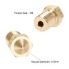 sourcing map 0.5mm 3D Printer Nozzle Head Replacement, Brass 5pcs