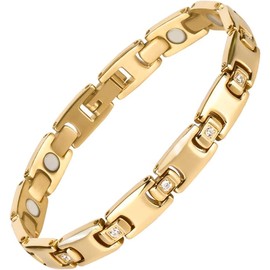 HyyMe Magnetic Bracelet (11 Magnets) Static Electricity Removal Bracelet Strongest Magnetic Bangle Stainless Steel Popular Armband Fashion Jewelry Adjustable Birthday Present, Stainless Steel