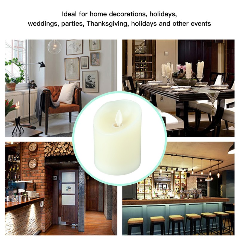 Electronic Candle Lights Rechargeable Flameless Tea Lights LED Candles with