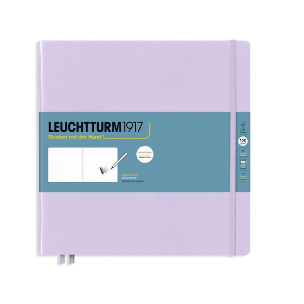 LEUCHTTURM1917 370350 Sketchbook Square (225 x 225 mm) Hard Cover