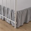 Tufted Dot Bed Skirt Queen Size Ruffled Bed Skirt with