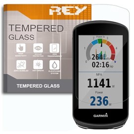 REY Bildschirmschutz aus gehärtetem Glas für GARMIN EDGE 1030-1030 PLUS, Schutzfolie, Displayschutzfolie 9H+ Härte, Anti-Kratzen-Öl-Bläschen