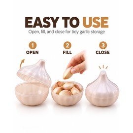 Reusable Fruit & Vegetable Storage Containers for Fridge, Onion Garlic Lemon Pepper Fresh Keeper Boxes, Kitchen Organizer