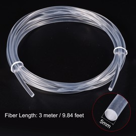 sourcing map PMMA Side Glow Fibre Optic Cable 5 mm 3.0 m for LED Light Guides in the Home, Hotel