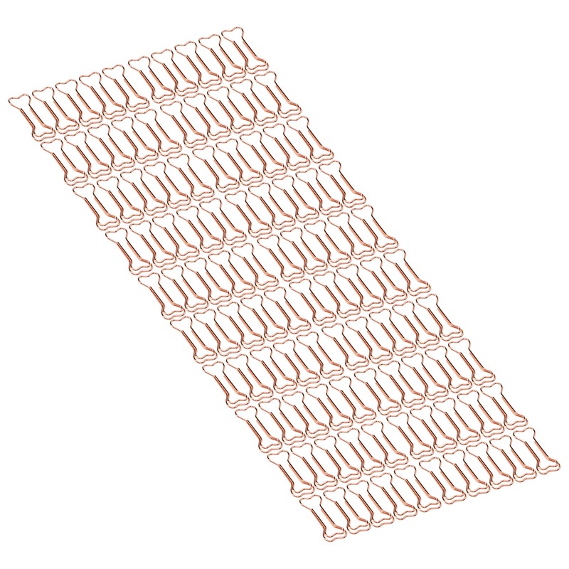 100pcs Shaped Paper Clips Electroplating Rose Gold Series Metal Portable