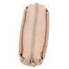 FashionPuzzle Triple Zip Small Crossbody Bag, Nude, One Size
