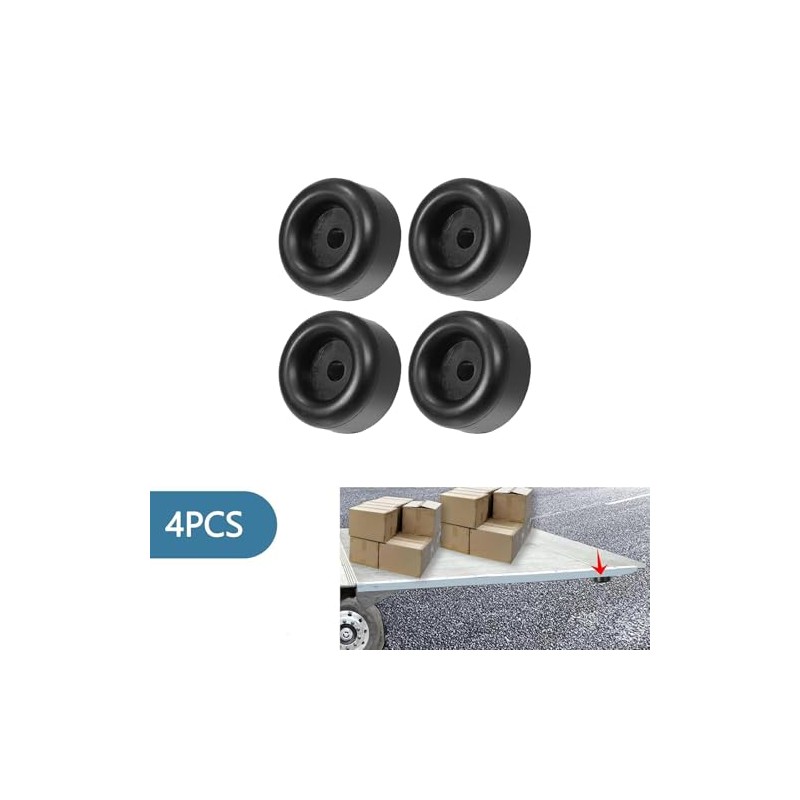 4 Pcs 2.5" Round Rubber Bump Stops with Hole, Universal