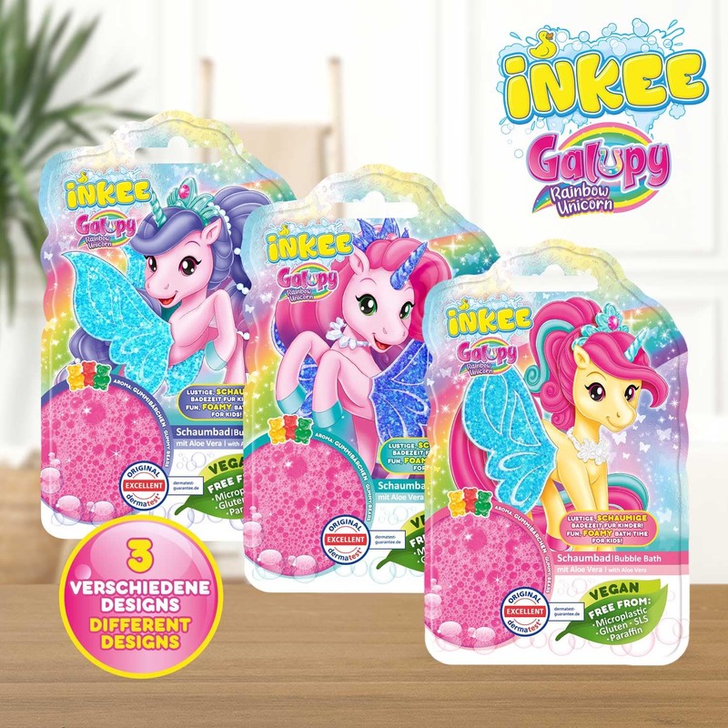 INKEE - Bubble Bath Liquid Galupy Unicorn Bath Additive for