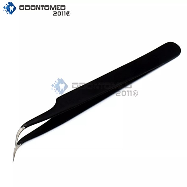 ODONTOMED2011 ODM Eyelash Extension Black Curved Tweezers