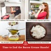 Bacon Grease Container with Strainer - With Food-Grade Silicone Spatula,