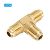 PATIKIL 1/4" x 1/4" x 1/4" Brass Pipe Fitting, 3