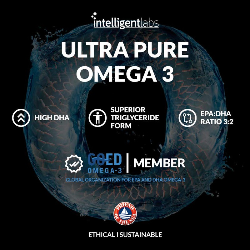 Intelligent Labs Triglyceride Omega 3, 2250mg per 3-Capsule Serving, Burpless