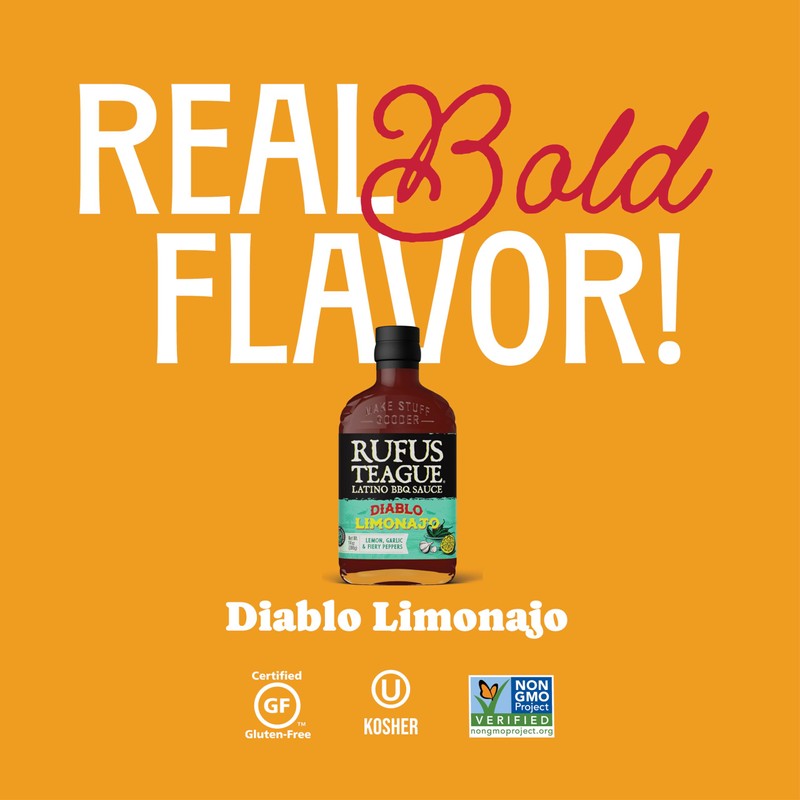 Rufus Teague Diablo Limonajo Gourmet BBQ Sauce with Garlic and