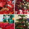 RURIZHONGTIAN 20 m Christmas Tree Tinsel, Tinsel Garland Red, Tinsel