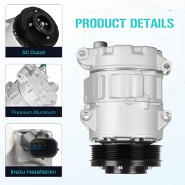 Air Conditioner A/C Compressor with Clutch for Toyota Camry 2.5L 2012-2017, Rav4 2.5L 2009 2010 2011 2012, Replace CO11303C